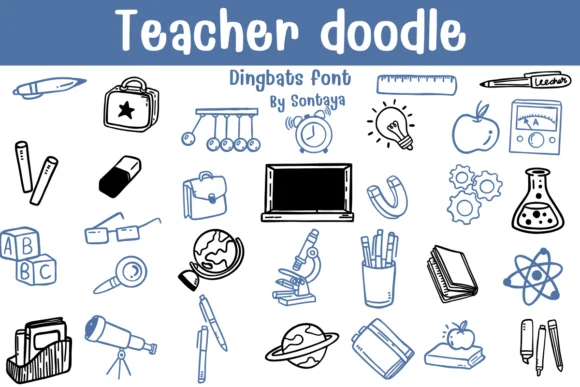 Teacher Doodle by Sontaya — Dingbats Font