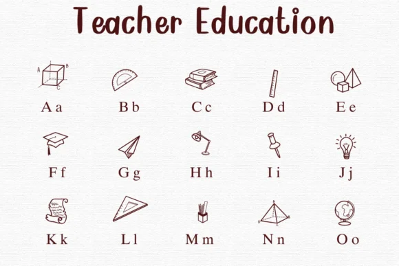 Teacher Education by Nongyao — Dingbats Font — thumbnail 2