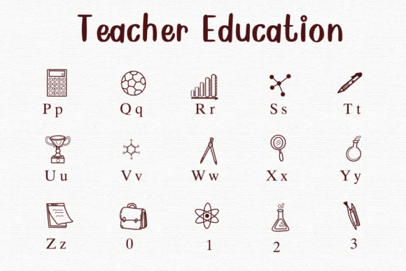 Teacher Education by Nongyao — Dingbats Font — thumbnail 3