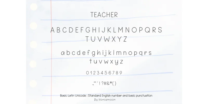 Teacher Font by Honiiemoon — Sans Serif Font — thumbnail 5