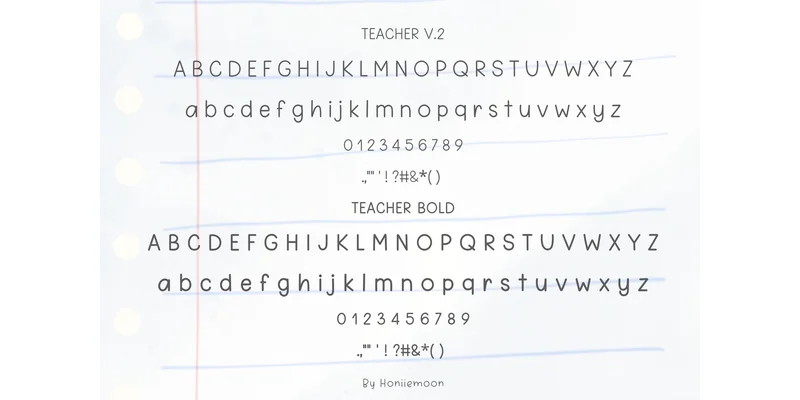 Teacher Font by Honiiemoon — Sans Serif Font — thumbnail 6