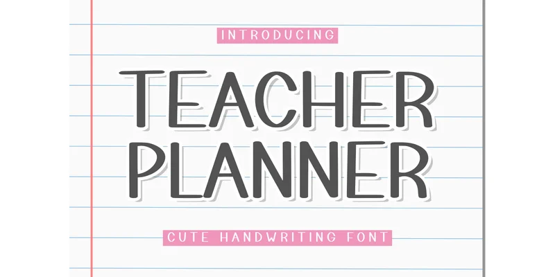 Teacher Planner Font by Letterayu — Display Font