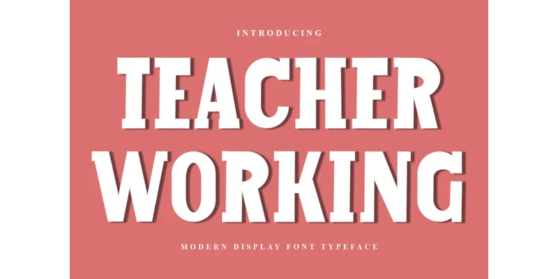 Teacher Working Font by PiPi Creative — Display Font