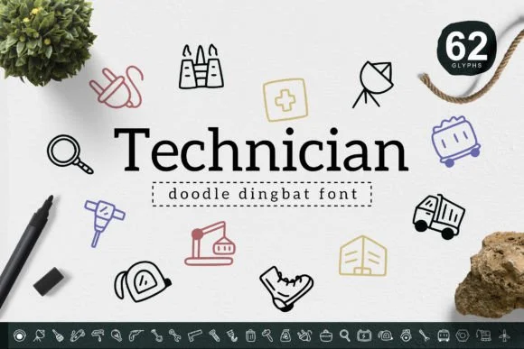 Technician by YandiDesigns — Dingbats Font