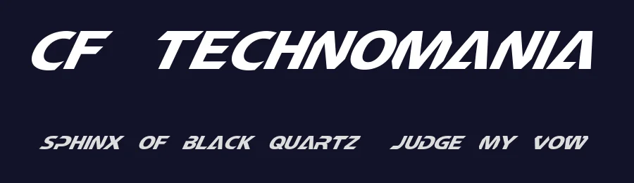 CF TechnoMania by Cloutierfontes — Display Font — thumbnail 2