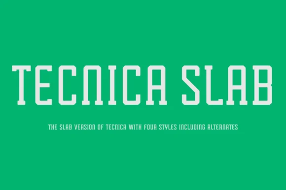 Tecnica Slab Family by Graviton Font Foundry β Slab Serif Font