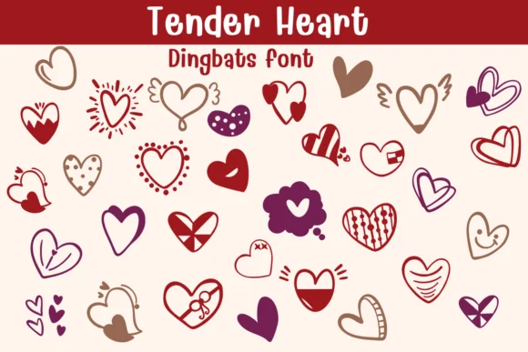Tender Heart by Sontaya — Dingbats Font