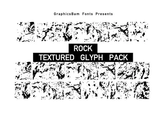 Textured Rock Glyphs by GraphicsBam Fonts — Dingbats Font