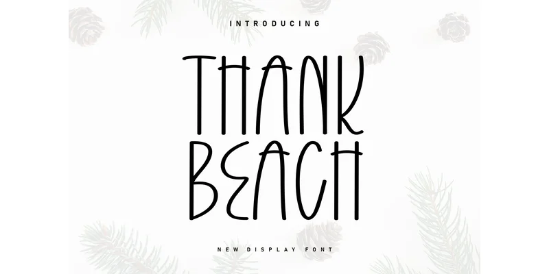 Thank Beach Font by ArtLine Design — Display Font