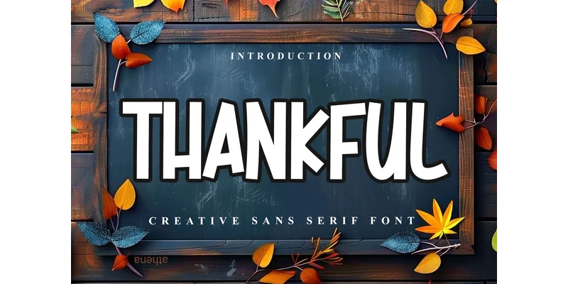 Thankful Font by Black line — Display Font