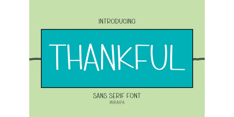 Thankful Font by miraipa — Sans Serif Font