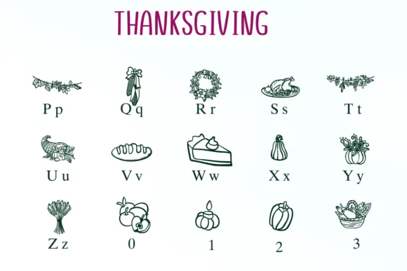 Thanksgiving by Nongyao — Dingbats Font — thumbnail 3