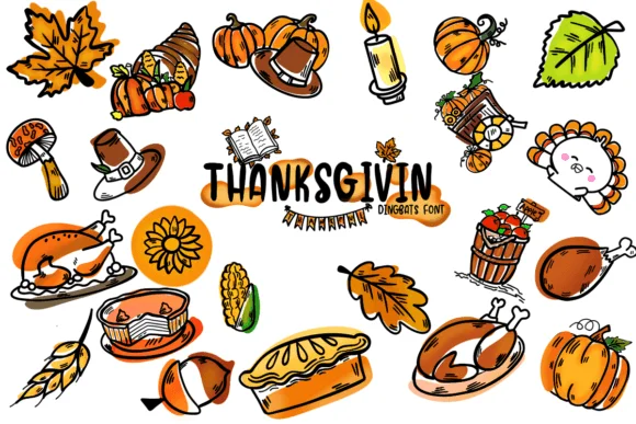 Thanksgiving by Bee piyanuch — Dingbats Font