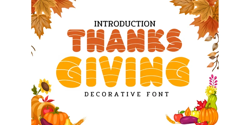 Thanksgiving Font by Chada Art by Chada Art — Decorative Font