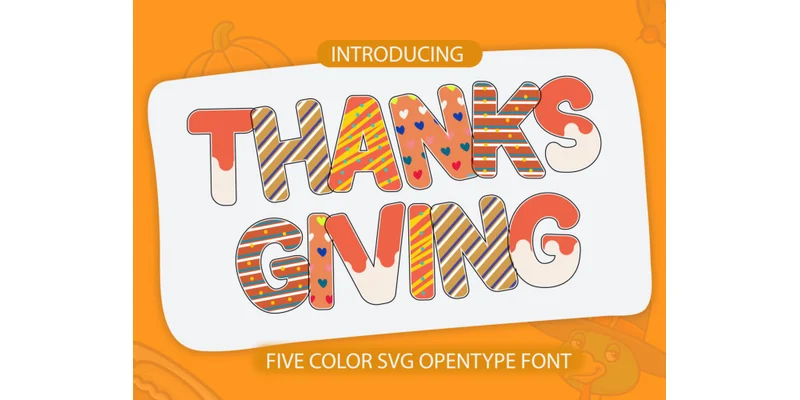 Thanksgiving Font by MistyDesigns by MistyDesigns β Color Fonts Font