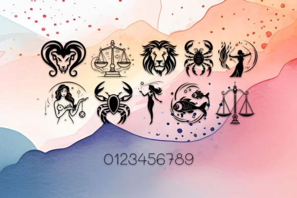 The 12 Signs of the Zodiac by MOMAT THIRTYONE — Dingbats Font — thumbnail 4
