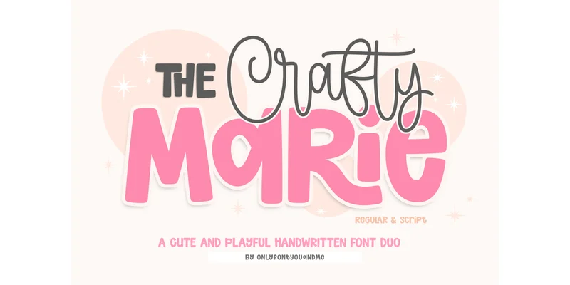 The Crafty Marie Font by onlyfontyouandme — Display Font