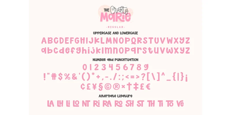 The Crafty Marie Font by onlyfontyouandme — Display Font — thumbnail 5