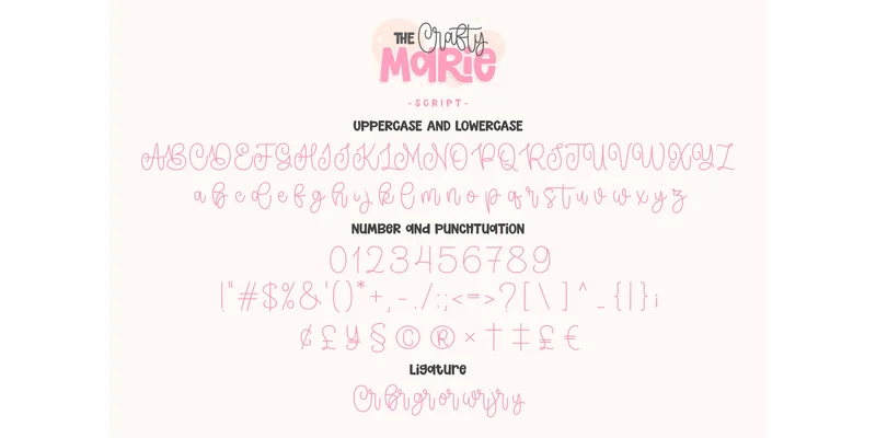 The Crafty Marie Font by onlyfontyouandme — Display Font — thumbnail 6