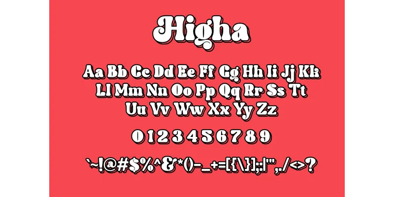 The Higha Font by onlyfontyouandme — Display Font — thumbnail 6