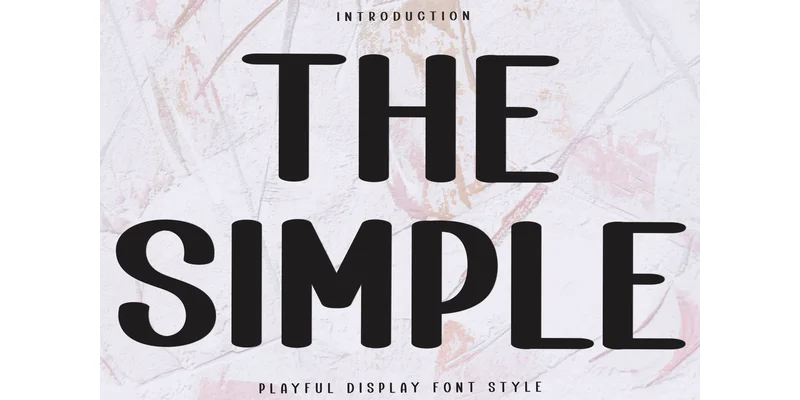 The Simple Font by FreshTypeINK — Display Font
