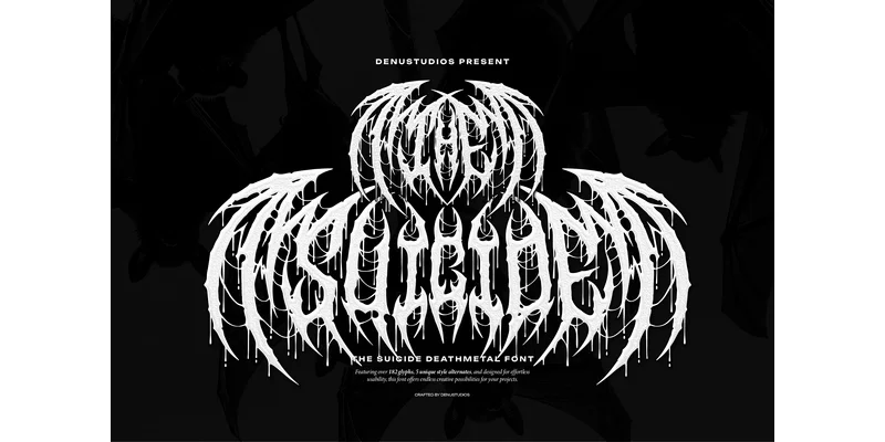 The Suicide Font by Denustudios by Denustudios — Blackletter Font