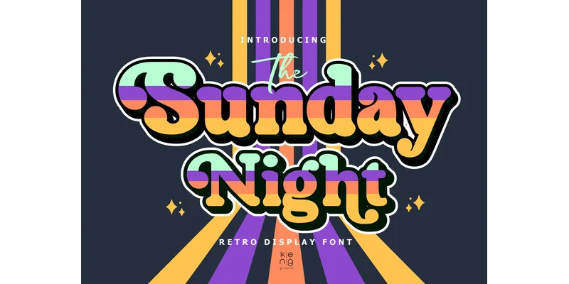 The Sunday Night Font by keng graphic — Display Font