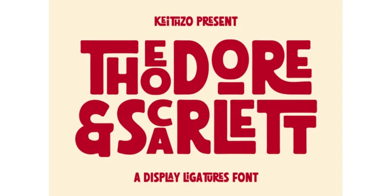 Theodore and Scarlett Font by Keithzo (7NTypes) — Display Font