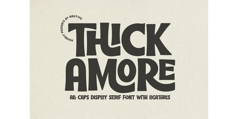 Thick Amore Font by airotype — Display Font