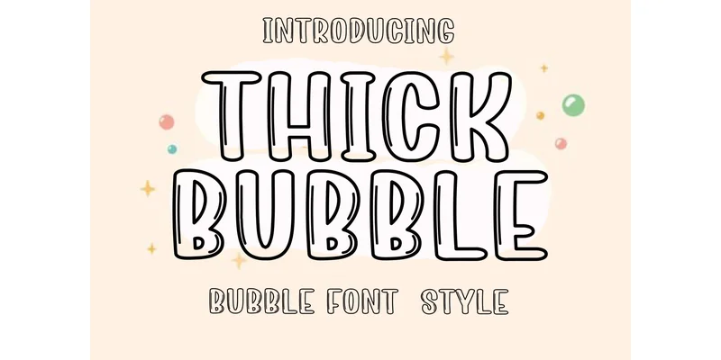 Thick Bubble Font by PiPi Creative — Display Font