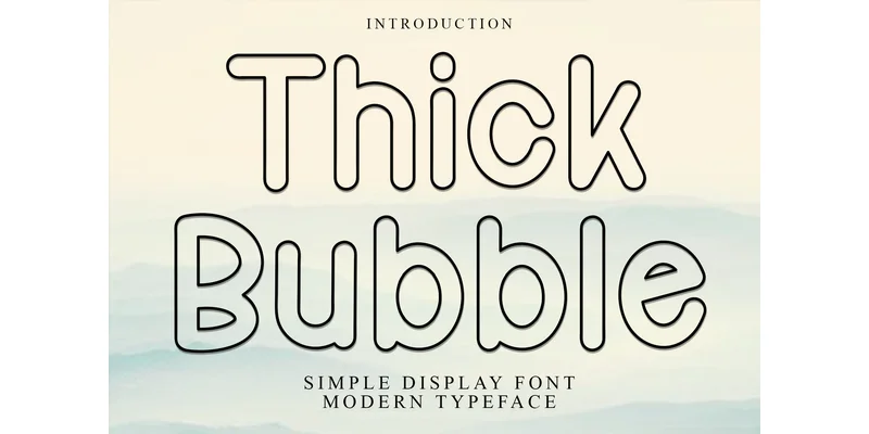 Thick Bubble Font by PiPi Creative — Display Font