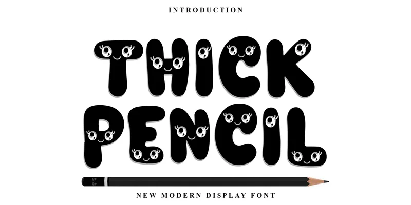 Thick Pencil Font by PiPi Creative — Display Font