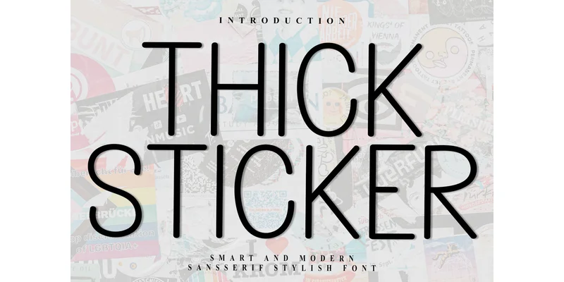 Thick Sticker Font by FreshTypeINK — Sans Serif Font