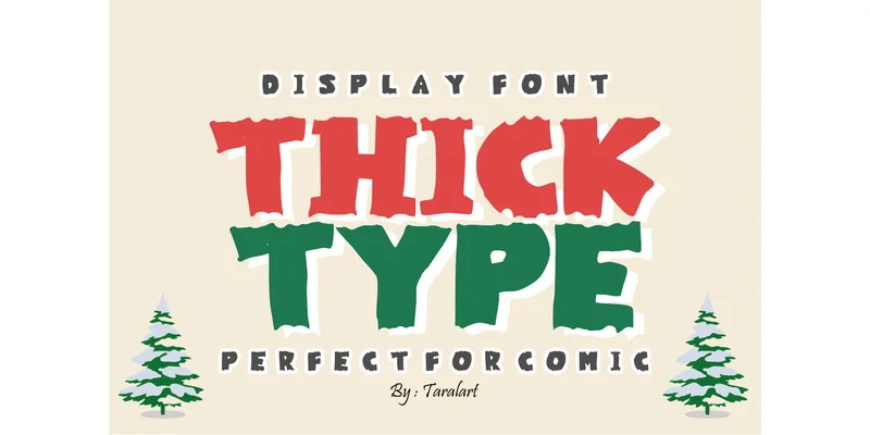 Thick Type Font by TaralArt — Display Font