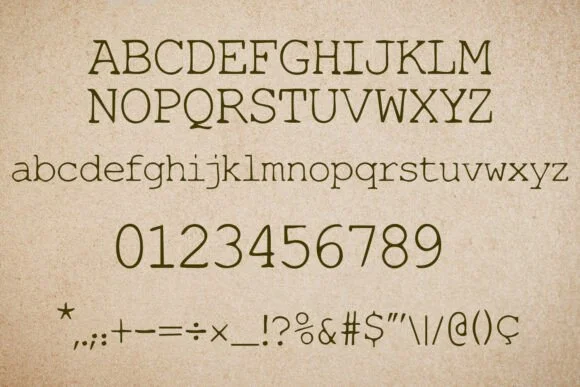 Thin Typewriter by OWPictures — Slab Serif Font — thumbnail 5