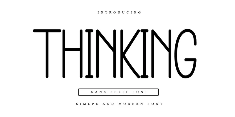 Thinking Font by ABBAsalam — Sans Serif Font