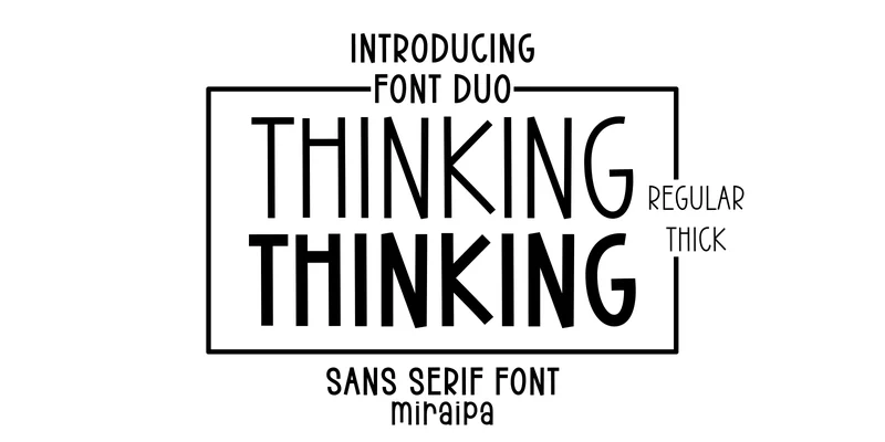 Thinking Font by miraipa — Sans Serif Font