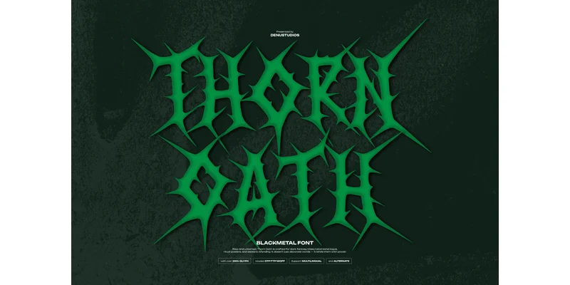 Thorn Oath Font by Denustudios by Denustudios — Blackletter Font