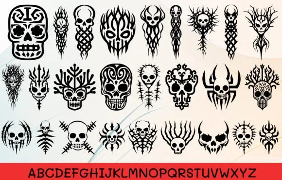 Thorns Tribal Sugar Skulls by MOMAT THIRTYONE — Dingbats Font — thumbnail 2