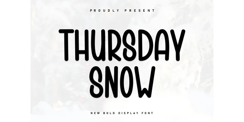 Thursday Snow Font by KC Production — Display Font