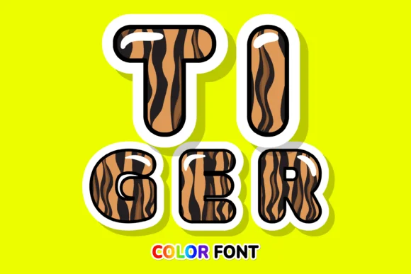Tiger by JUSTTYPE — Color Fonts Font