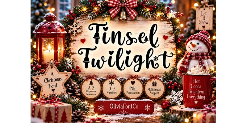 Tinsel Twilight Font by OliviaFontCo — Display Font