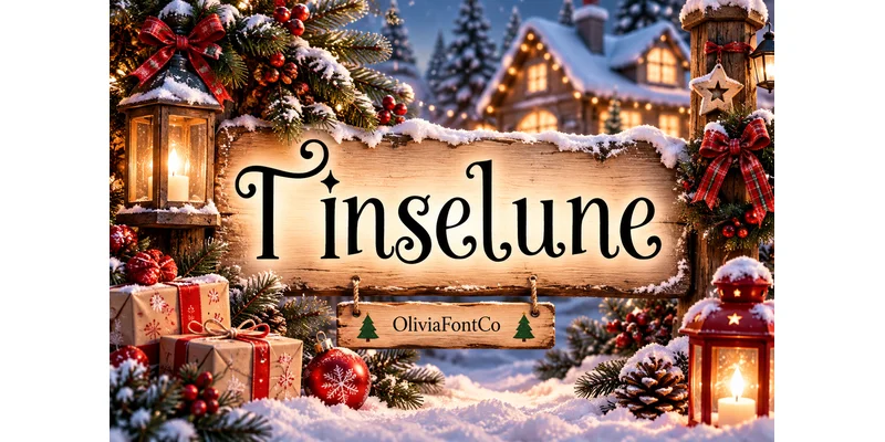 Tinselune Font by OliviaFontCo — Display Font
