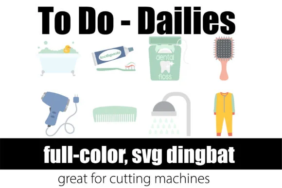 To Do - Dailies by Illustration Ink — Color Fonts Font