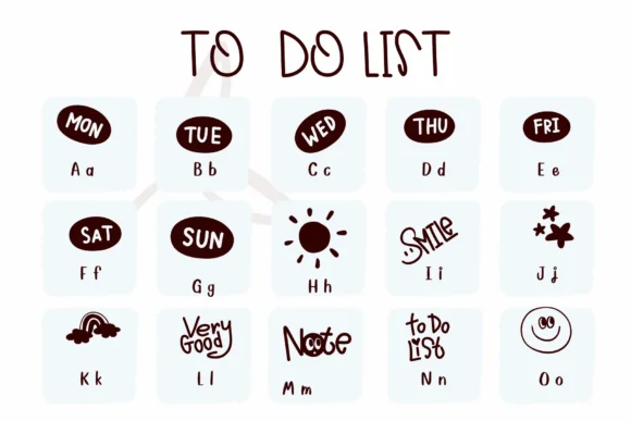 To Do List by Sirinart — Dingbats Font — thumbnail 2
