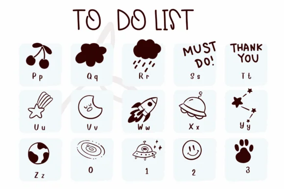 To Do List by Sirinart — Dingbats Font — thumbnail 3