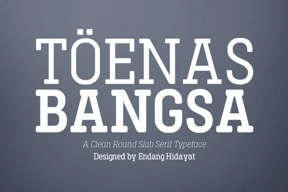 Toenas Bangsa by Bang Kumis Typefoundry — Slab Serif Font