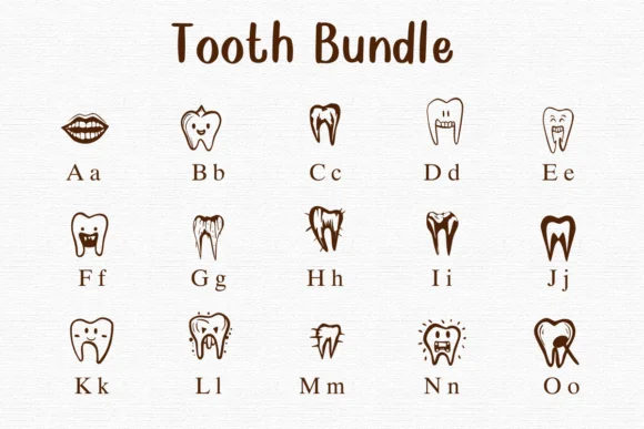 Tooth Bundle by Nongyao — Dingbats Font — thumbnail 2