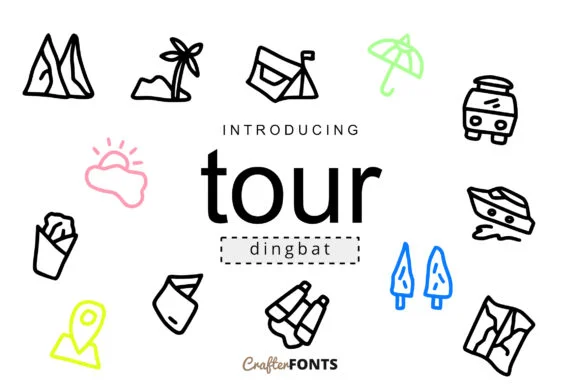 Tour by CrafterFonts — Dingbats Font