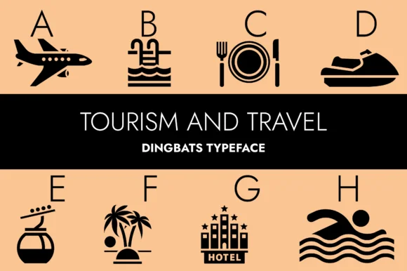 Tourism and Travel Icons by Minimalistartstudio — Dingbats Font